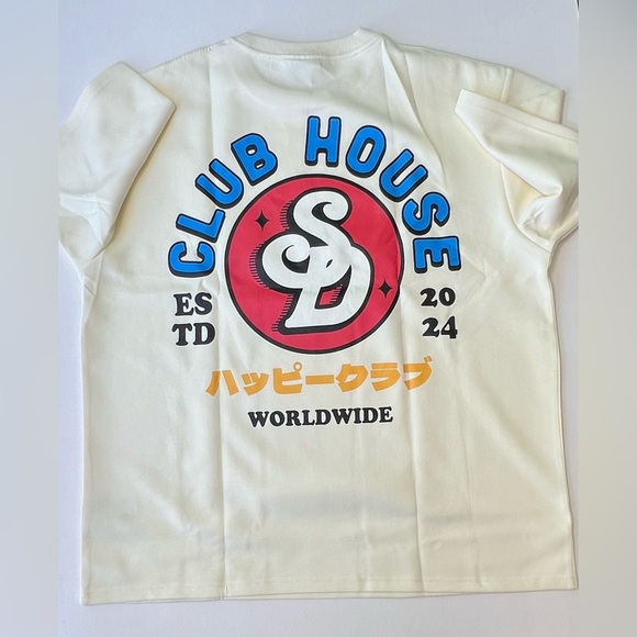 SnowDay Men’s Club Vintage House Tee in Cream Size: XXL NWT - Picture 3 of 12